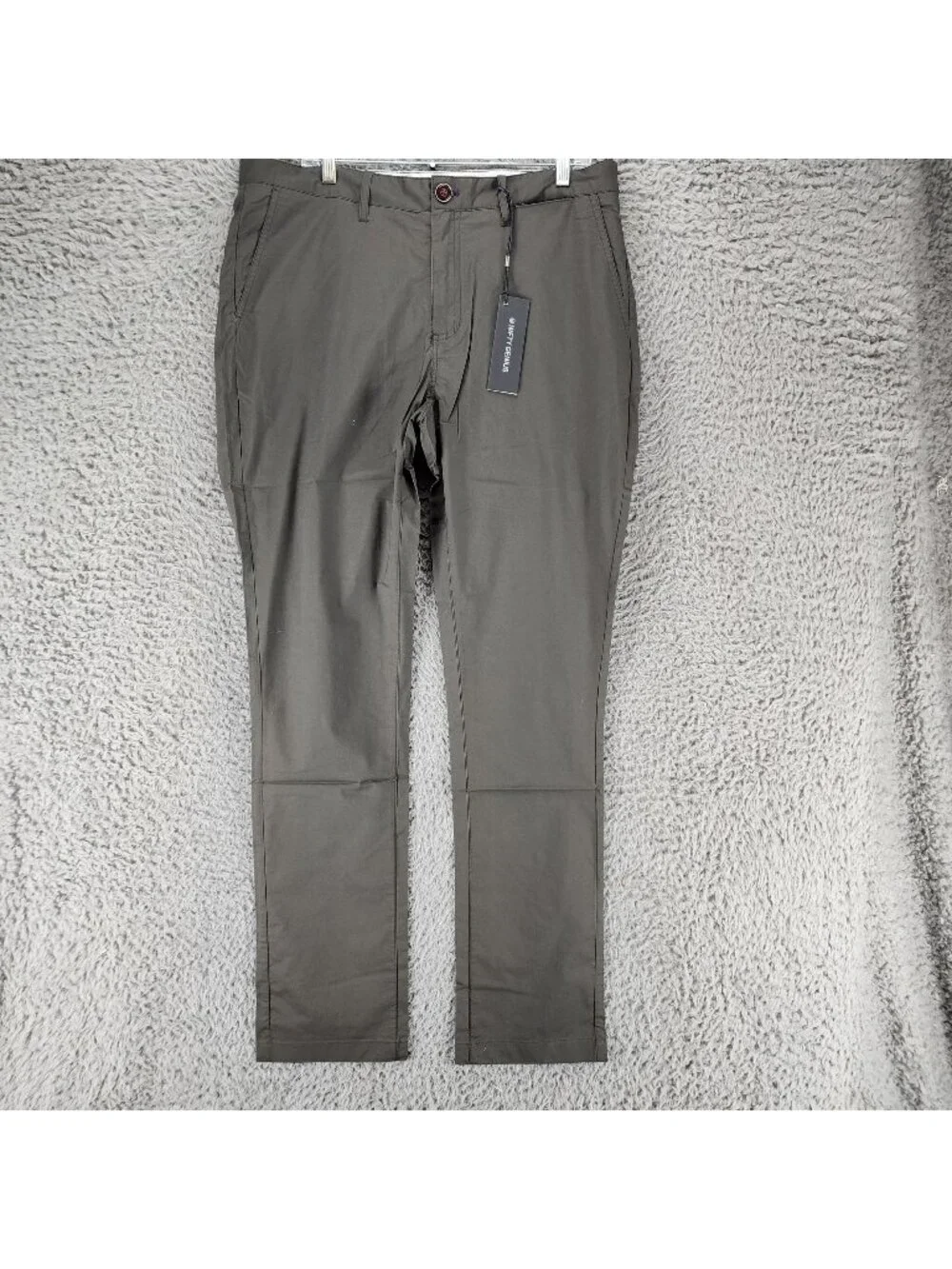 Nifty Genius Pants Mens 34x34 Truffle Brown Stretch Mid Rise Chino *NWT*